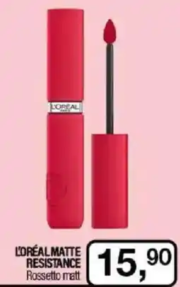 Caddy's L'ORÉAL MATTE RESISTANCE Rossetto matt offerta