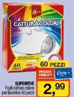 Caddy's SUPERFIVE Fogli cattura colore per lavatrice 60 pezzi offerta