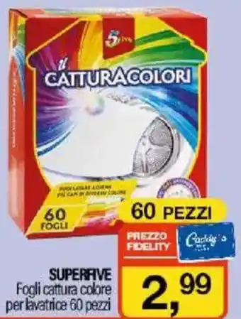 Caddy's SUPERFIVE Fogli cattura colore per lavatrice 60 pezzi offerta