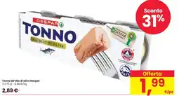 Interspar Tonno all'olio di oliva Despar offerta