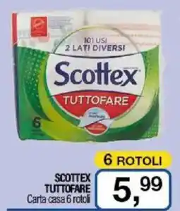 Caddy's SCOTTEX TUTTOFARE Carta casa 6 rotoli offerta