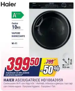 Trony HAIER ASCIUGATRICE HD100A3959 offerta