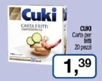 Caddy's CUKI Carta per fritti 20 pezzi offerta