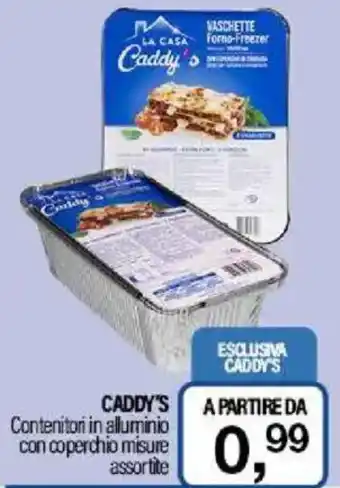 Caddy's CADDY'S Conteniton in alluminio con coperchio misure assortite offerta