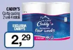 Caddy's CADDY'S Carta cucina 2 veli 4 rotoli offerta