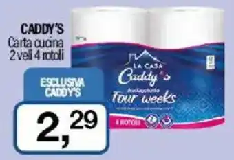 Caddy's CADDY'S Carta cucina 2 veli 4 rotoli offerta