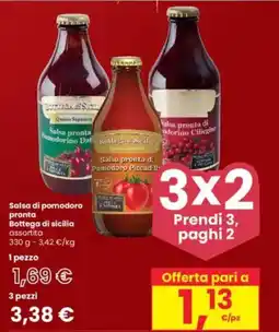 Interspar Salsa di pomodoro pronta Bottega di sicilia offerta