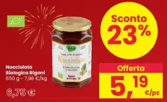 Interspar Nocciolata Biologica Rigoni offerta