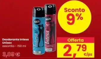 Interspar Deodorante Intesa Unisex offerta