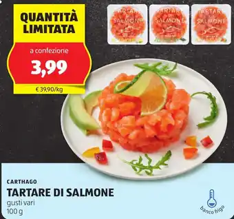 ALDI Carthago tartare di salmone offerta