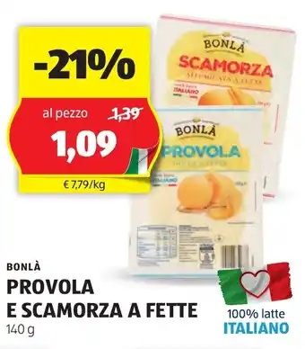 ALDI Bonlà provola e scamorza a fette offerta