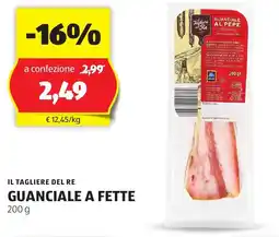 ALDI Il tagliere del re guanciale a fette offerta