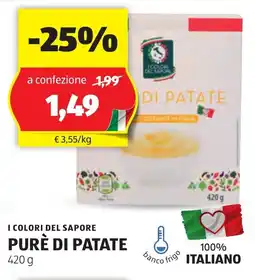 ALDI I colori del sapore purè di patate offerta