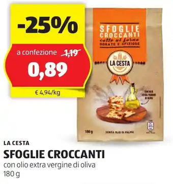 ALDI La cesta sfoglie croccanti offerta