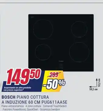 Trony BOSCH PIANO COTTURA A INDUZIONE 60 CM PUG611AA5E offerta