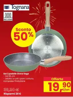 Interspar Set 2 padelle Stone Sage offerta