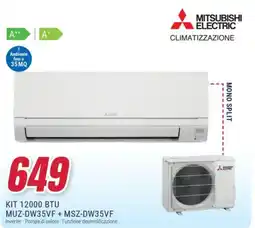 Trony MITSUBISHI ELECTRIC KIT 12000 BTU MUZ-DW35VF+ MSZ-DW35VF offerta