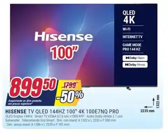 Trony HISENSE TV QLED 144HZ 100" 4K 100E7NQ PRO offerta