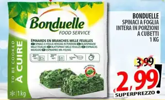 Il Genio Supermercato Bonduelle spinaci a foglia intera in porzioni a cubetti offerta