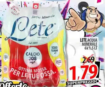 Il Genio Supermercato Lete acqua minerale offerta