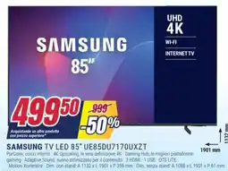 Trony SAMSUNG TV LED 85" UE85DU7170UXZT offerta