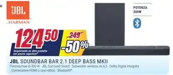 Trony JBL SOUNDBAR BAR 2.1 DEEP BASS MKII offerta