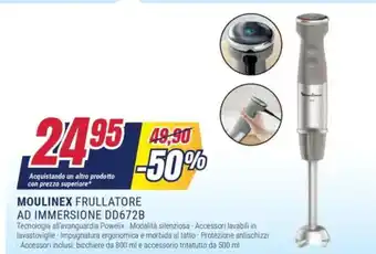 Trony MOULINEX FRULLATORE AD IMMERSIONE DD672B offerta