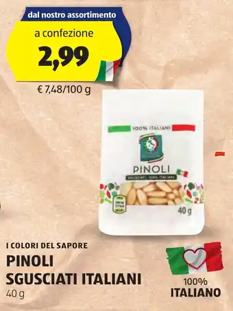 ALDI I colori del sapore pinoli sgusciati italiani offerta