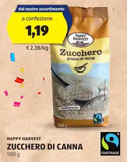 ALDI Happy harvest zucchero di canna offerta