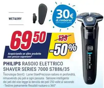 Trony PHILIPS RASOIO ELETTRICO SHAVER SERIES 7000 S7886/35 offerta