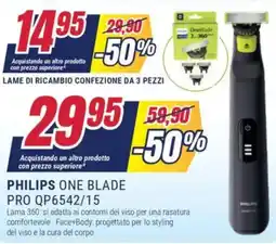 Trony PHILIPS ONE BLADE PRO QP6542/15 offerta