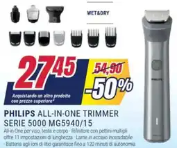 Trony PHILIPS ALL-IN-ONE TRIMMER SERIE 5000 MG5940/15 offerta