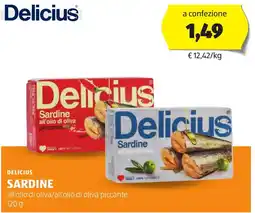 ALDI DELICIUS SARDINE all'olio di oliva/all'olio di oliva piccante offerta