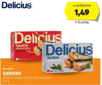 ALDI DELICIUS SARDINE all'olio di oliva/all'olio di oliva piccante offerta