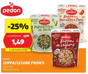 ALDI Pedon zuppa/legumi pronti offerta