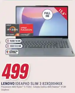 Trony LENOVO IDEAPAD SLIM 3 82XQ004KIX offerta