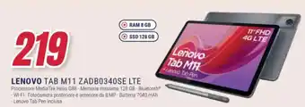 Trony LENOVO TAB M11 ZADB0340SE LTE offerta