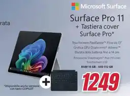 Trony Surface Pro 11 + Tastiera cover Surface Pro offerta