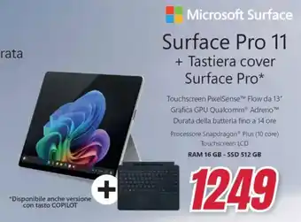 Trony Surface Pro 11 + Tastiera cover Surface Pro offerta