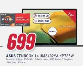 Trony ASUS ZENBOOK 14 UM3402YA-KP786W offerta