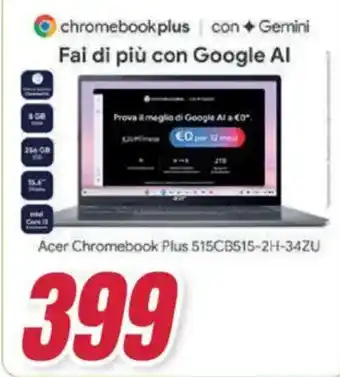 Trony Acer Chromebook Plus 515CB515-2H-34ZU offerta