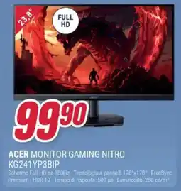 Trony ACER MONITOR GAMING NITRO KG241YP3BIP offerta