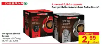 Interspar 16 Capsule di caffè Despar offerta