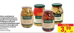 Interspar Olive verdi Bella di Cerignola Le Conserve Toscane offerta