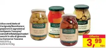 Interspar Olive verdi Bella di Cerignola Le Conserve Toscane offerta