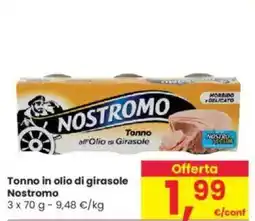 Interspar Tonno in olio di girasole Nostromo offerta