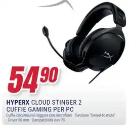 Trony HYPERX cloud stinger 2 cuffie gaming per pc offerta