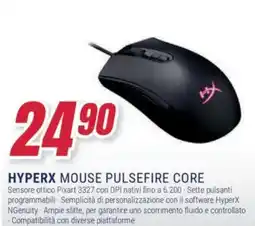 Trony HYPERX mouse pulsefire core offerta