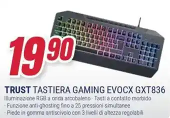 Trony TRUST TASTIERA GAMING EVOCX GXT836 offerta