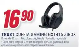 Trony TRUST CUFFIA GAMING GXT415 ZIROX offerta